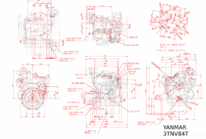 YANMAR 3TNV84T variklis (NAUJAS)
