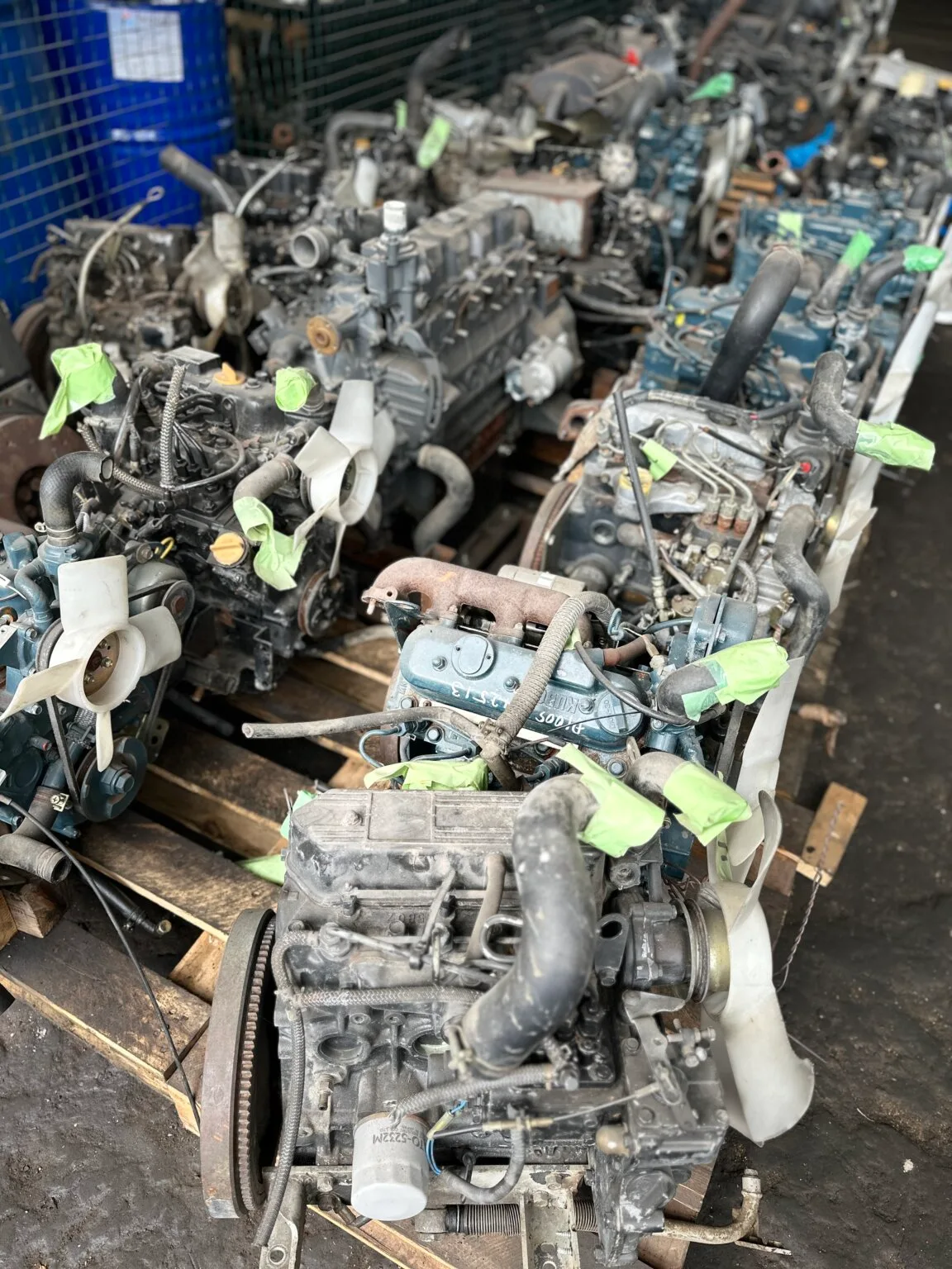 Naudoti varikliai Yanmar Kubota Iseki Mitsubishi, vietoje